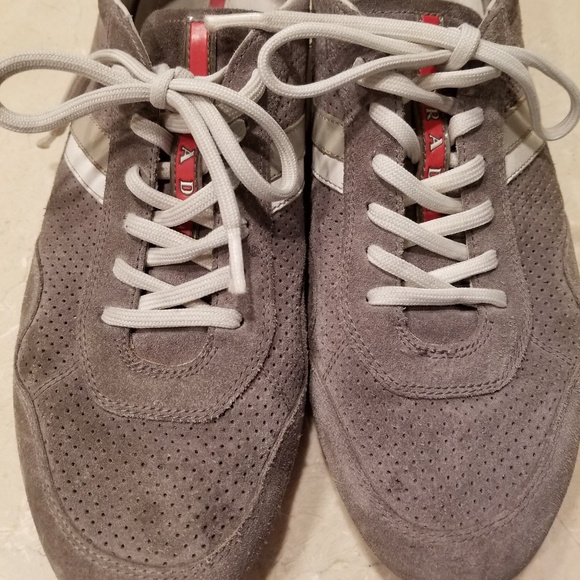 Prada grey suede sneakers - Picture 1 of 5